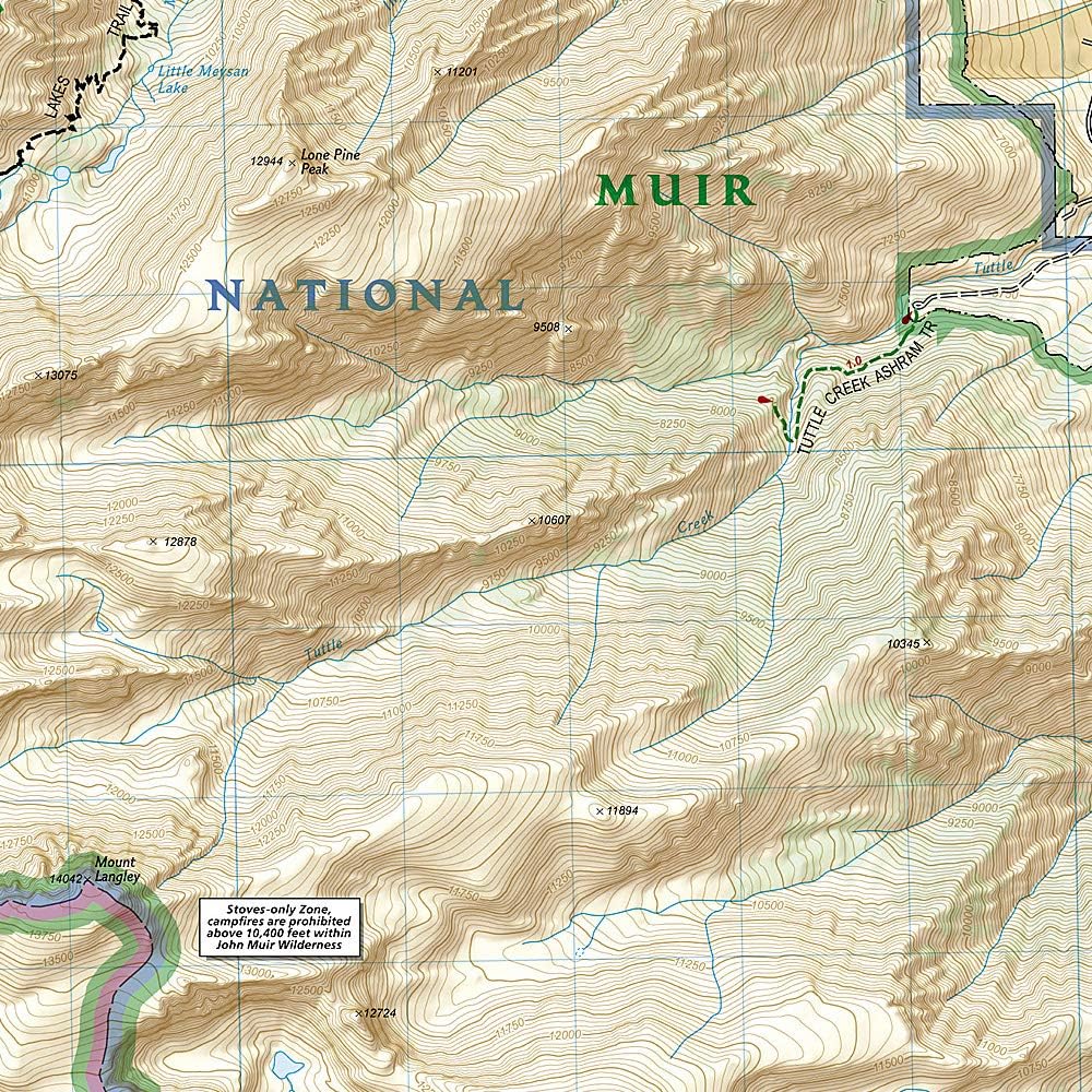 Mount Whitney Map (National Geographic Trails Illustrated Map, 322) - Image 2