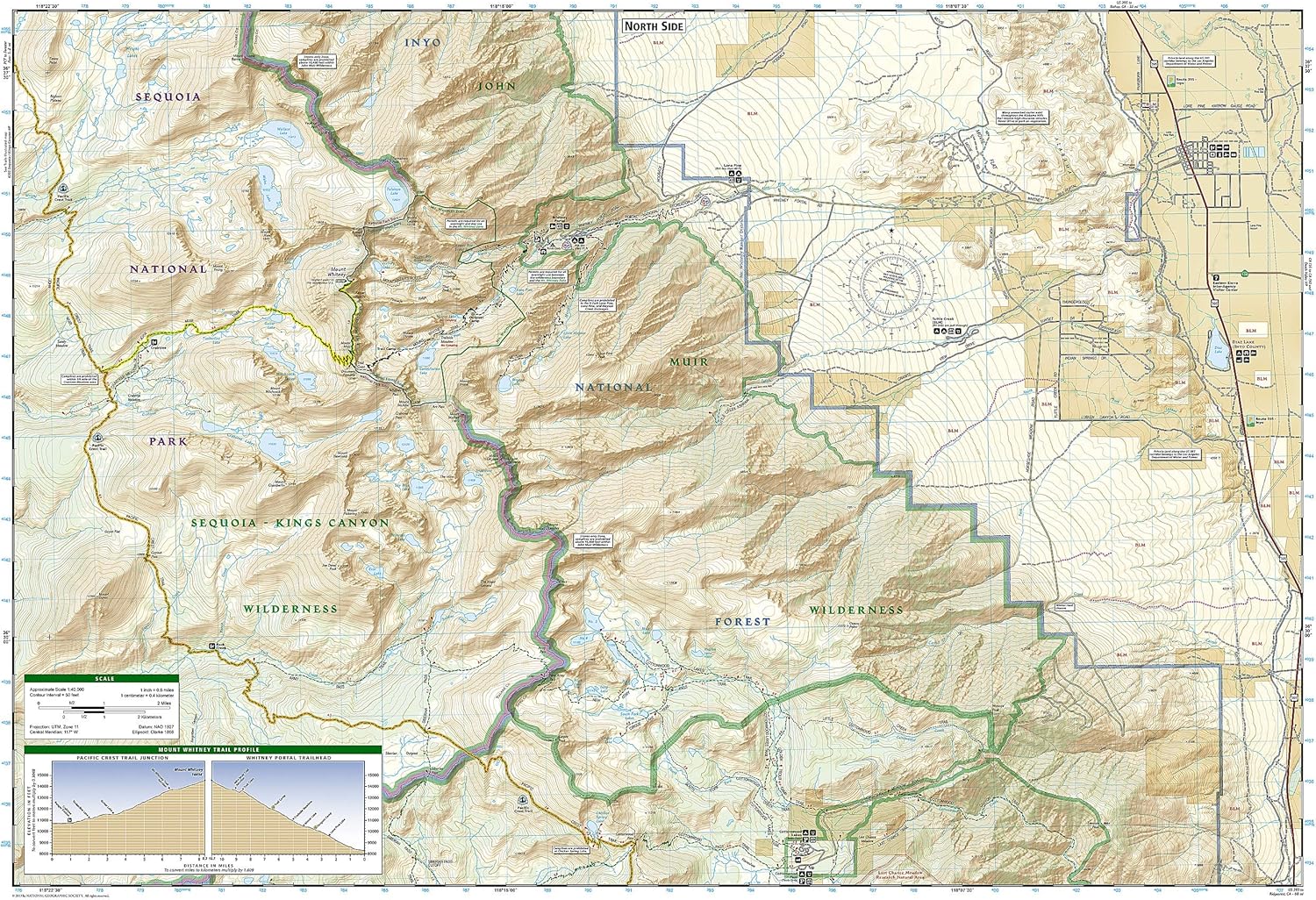Mount Whitney Map (National Geographic Trails Illustrated Map, 322) - Image 5