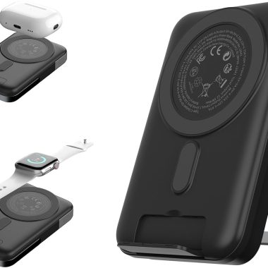 Magnetic Power Bank, 10000mAh Wireless Portable Charger, 22.5W Wireless Battery Pack with LED Display, Portable Phone Charger with Stand