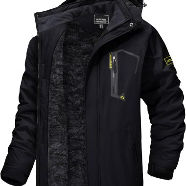 Men’s Winter Skiing Jackets Water Resistant Fleece Coats Insulated Thermal Snowboard Jacket Parka Raincoat with Hood
